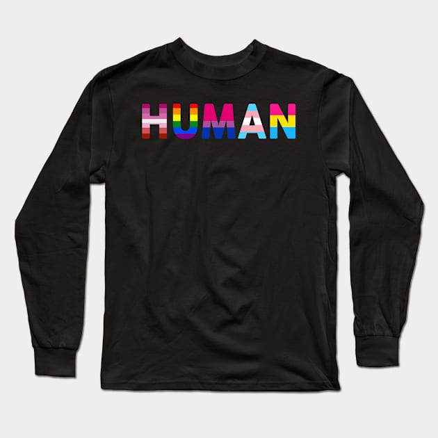 Human LGBT Pride flag gender Long Sleeve T-Shirt by Venicecva Tee